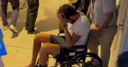 Wylądował na wózku. Przejmujące nagranie