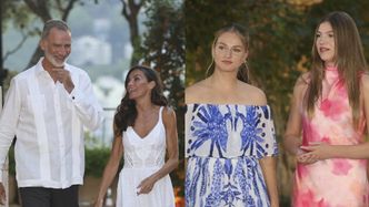 Hiszpańska rodzina królewska bryluje na wystawnym przyjęciu. Księżniczki Eleonora i Zofia postawiły na kwieciste kreacje