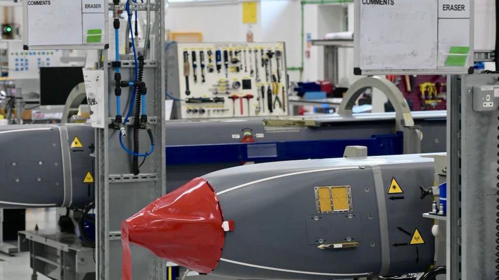 Pociski SCALP / Storm Shadow w kompleksie MBDA w Stevenage.