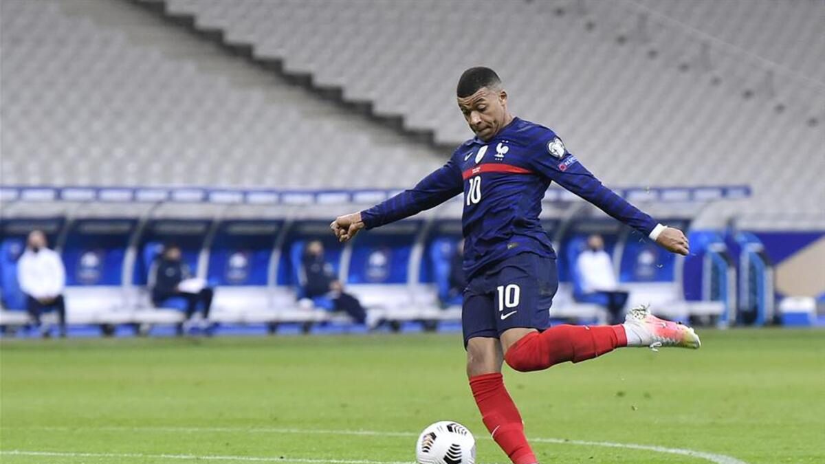 Kylian Mbappe w barwach reprezentacji Francji