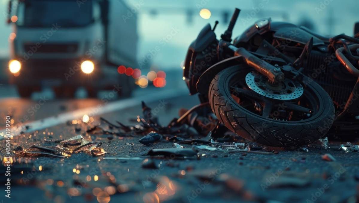 Wypadek na drodze wojewódzkiej pod Krakowem. Zderzyły się dwa motocykle, oba stanęły w ogniu, Są poszkodowani