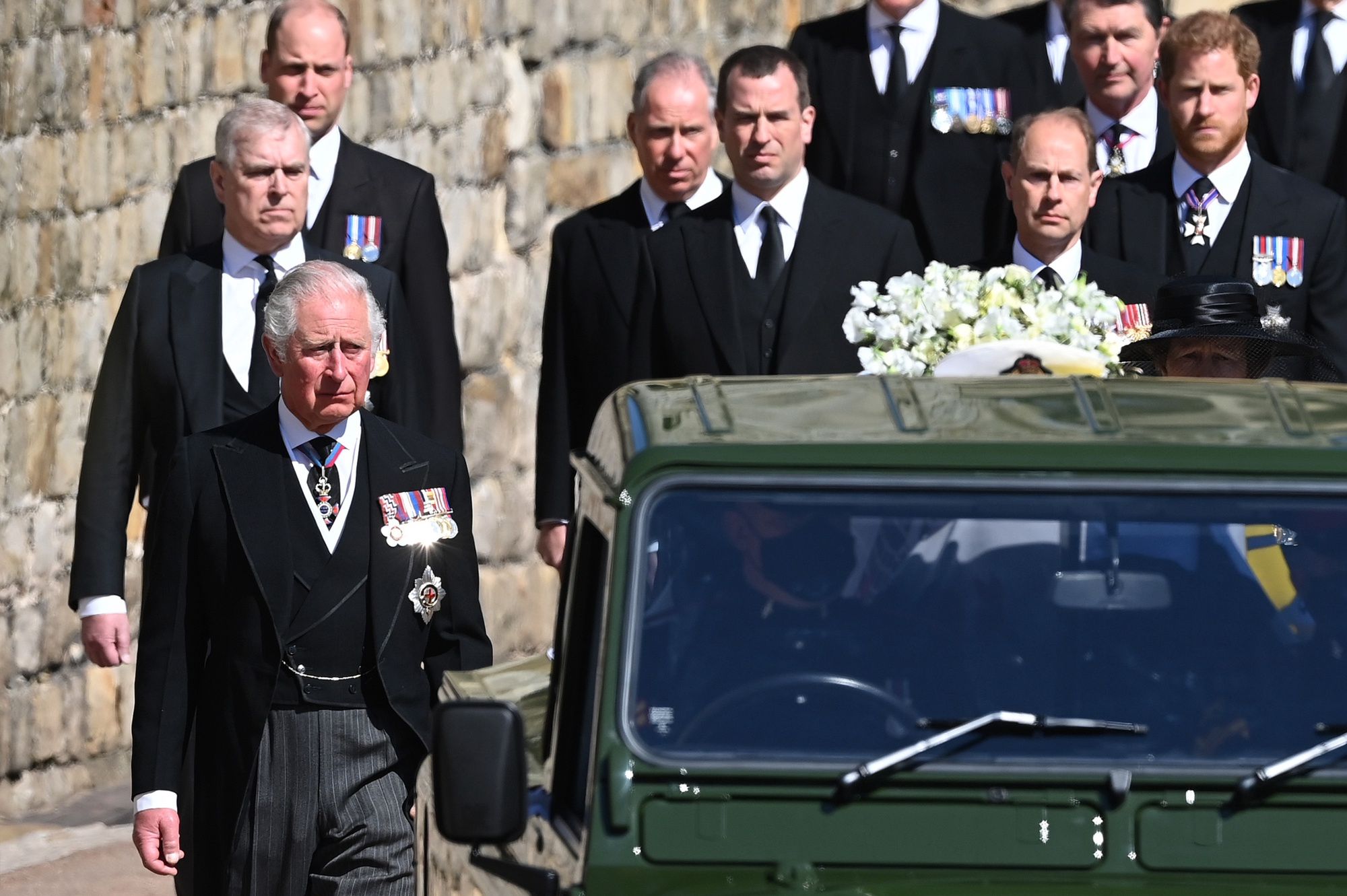 Książę William i Harry na pogrzebie księcia Filipa