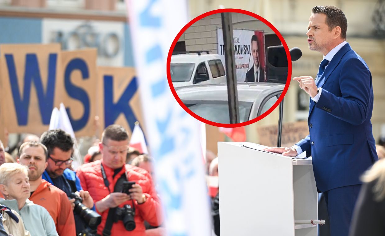 Burza po wiecu Trzaskowskiego. Wiemy, kto tak zaparkował