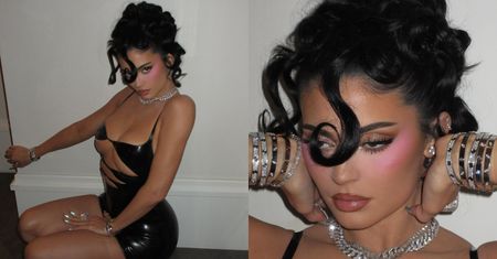 Kylie Jenner w śmiałej kreacji z wycięciami wdzięczy się przed obiektywem