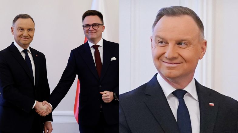 Andrzej Duda zaliczył wpadkę z makijażem. Internauci komentują