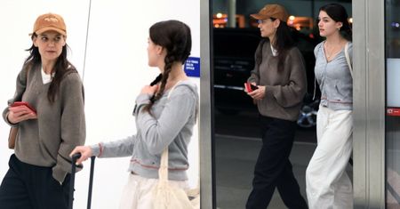 Katie Holmes z 17-letnią córką Suri spacerują po lotnisku. Podobne? (ZDJĘCIA)