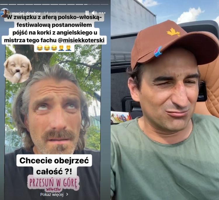 Maciej Dowbor "uczy się angielskiego" u Miśka Koterskiego