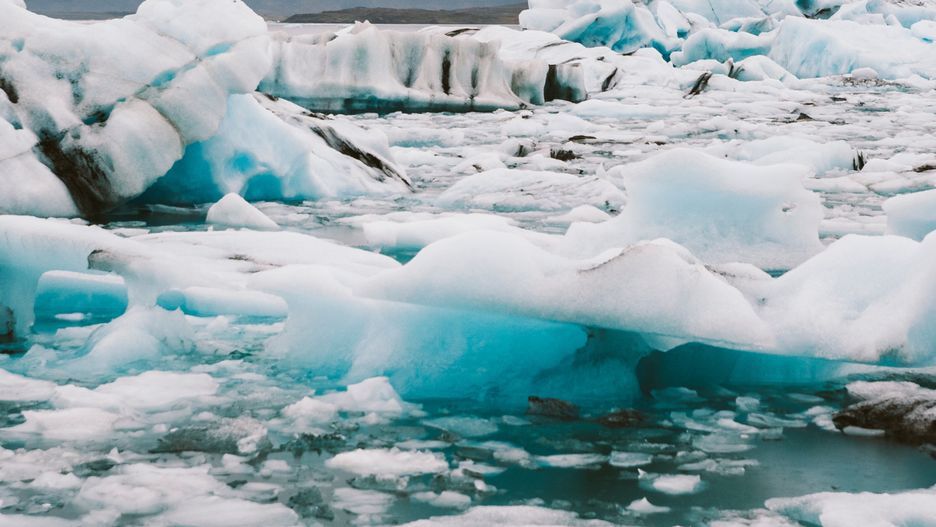 Catastrophic ice melt. Glaciers are disappearing faster and faster