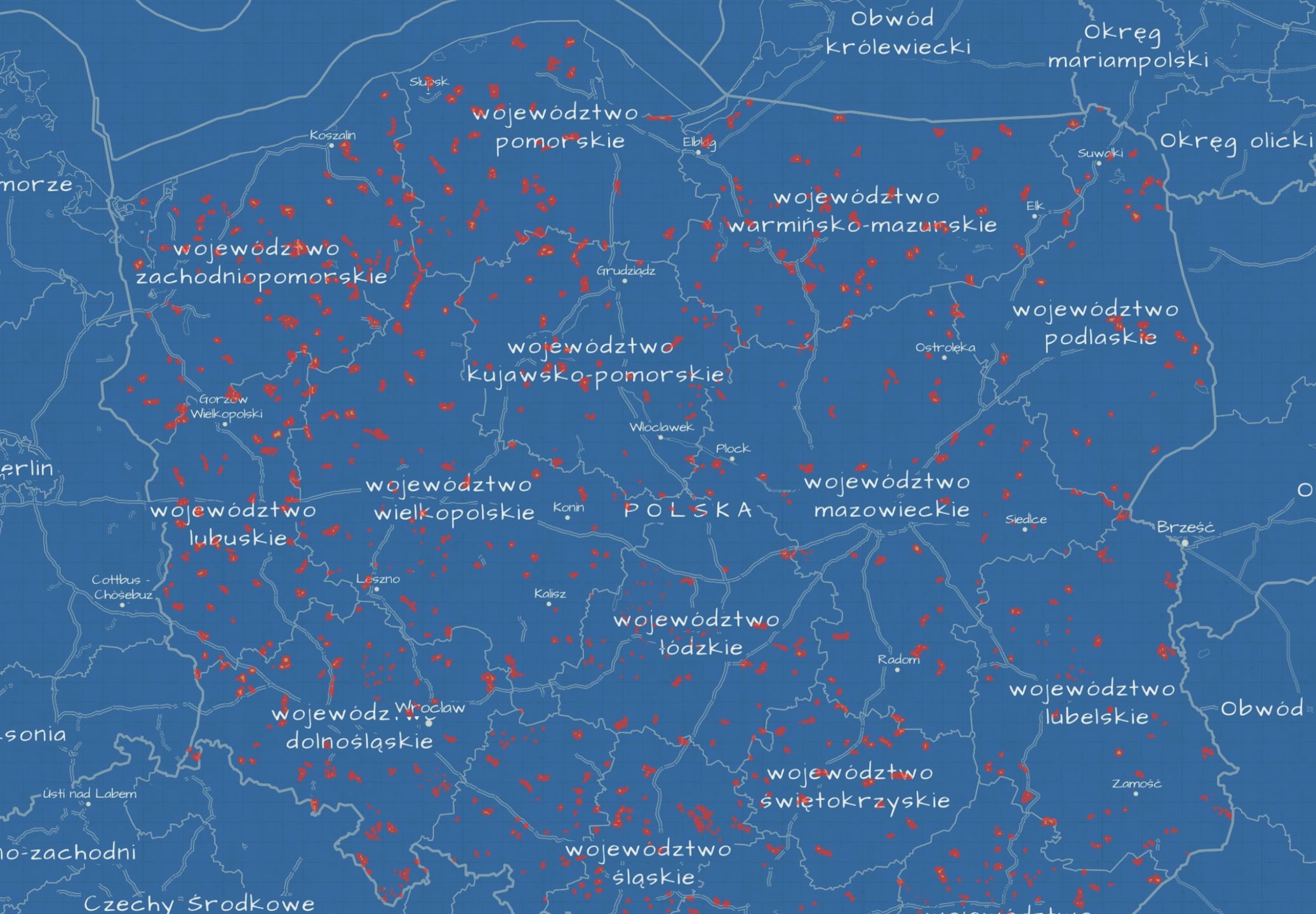 Na stronie internetowej Lasów Państwowych znajduje się interaktywna mapa obszarów objętych programem "Zanocuj w lesie" 