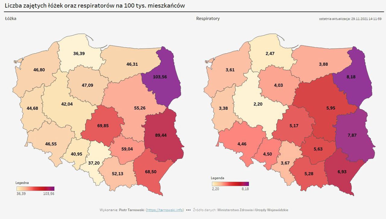 Nieoficjalna IV fala na Podkarpaciu. Pod względem liczby przypadków są na przedostatnim miejscy w kraju, ale łóżka i respiratory pozajmowane przez chorych z COVID-19 