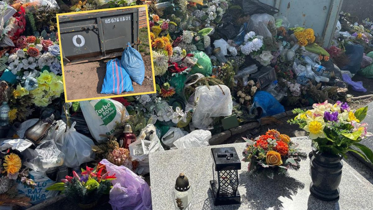 Na Górnym Śląsku śmieci porzucono przy grobach. Na Podlasiu zostawiono na cmentarzu odpady po remoncie