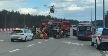Pościg na autostradzie A2. Doszło do wypadku