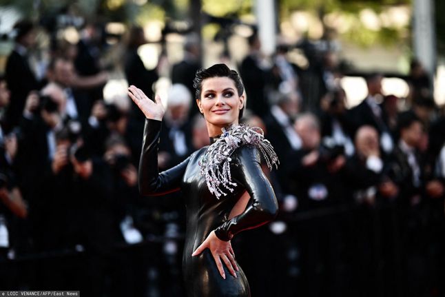 Brazilian model Isabeli Fontana in a latex dress