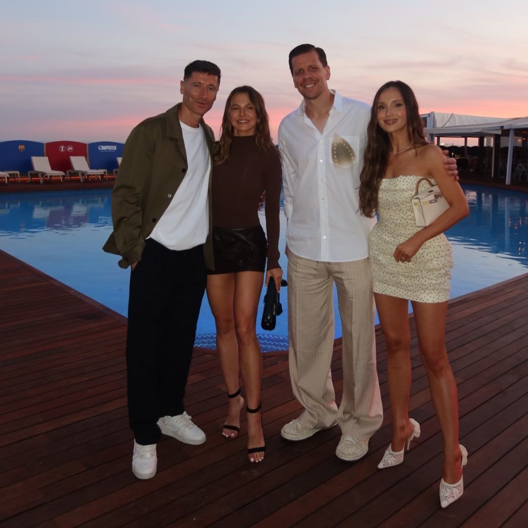 Lewandowscy i Szczęśni na imprezie FC Barcelony