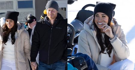 Uradowani Książę Harry i Meghan Markle celebrują miłość na stoku. Kryzysy zażegnane? (ZDJĘCIA)