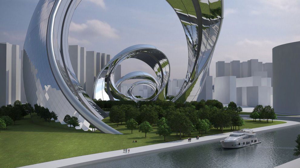 Architektoniczny smok w samym centrum Szanghaju 7