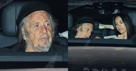 Al Pacino opuszcza luksusowy hotel w towarzystwie młodszej o pół wieku matki swojego dziecka (ZDJĘCIA)