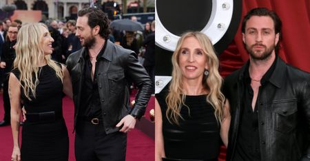 Aaron Taylor-Johnson czaruje ze STARSZĄ o 23 lata żoną na premierze filmu. Piękna z nich para? (ZDJĘCIA)