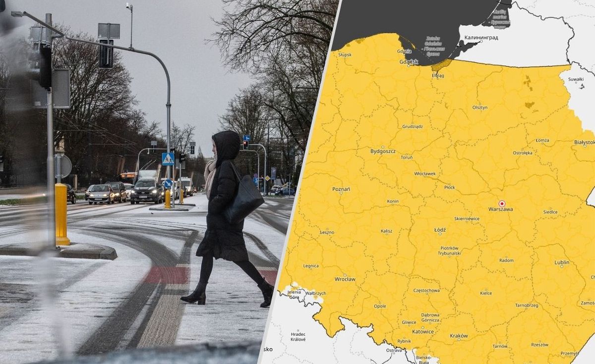 Ślisko i intensywne opady śniegu. Cała Polska objęta ostrzeżeniami