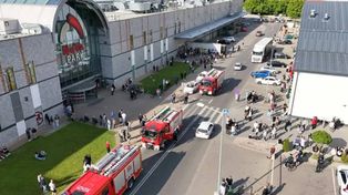 Ewakuacja Nova Park. Doszło do pożaru skrzynki elektrycznej