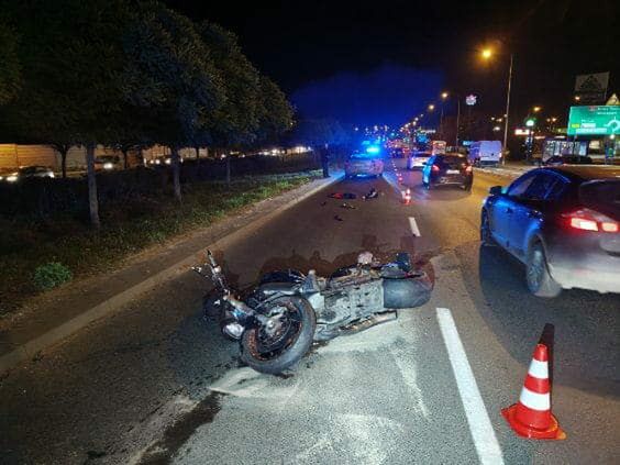 Motocyklista w szpitalu