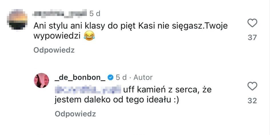 Dominika Serowska reaguje na komentarz o Katarzynie Cichopek