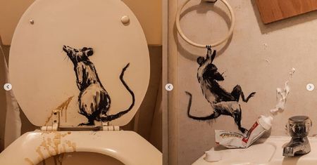 Banksy znowu w akcji. Nowe działo popularnego artysty opanowały szczury