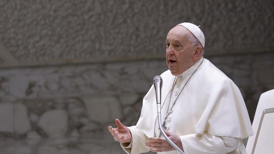 Pope Francis holds his weekly general audience in Paul VI Hall, Vatican City, 20 December 2023. EPA/FABIO FRUSTACI Dostawca: PAP/EPA.