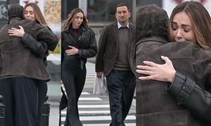 CZUŁE zakończenie małżeństwa Leszczak i Koterskiego. Przytulaski na chodniku i łzy WTULONEJ W Michała Marceli... (ZDJĘCIA)