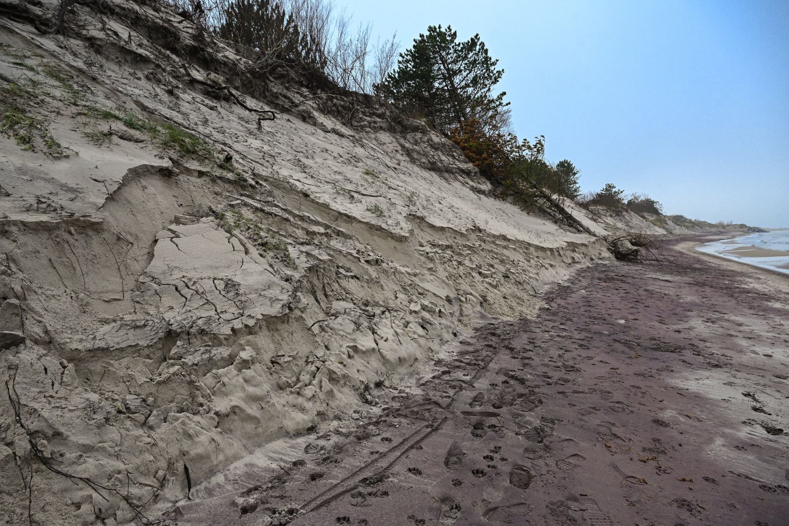 Fioletowy piasek w Mielnie
