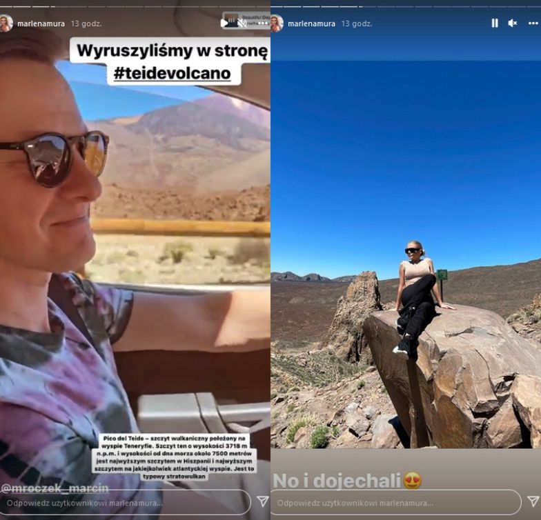 Marcin Mroczek z żoną i synami na Teneryfie
