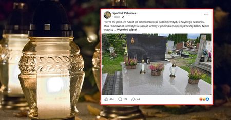 Taki widok zastała na grobie babci. "Serce mi pęka"
