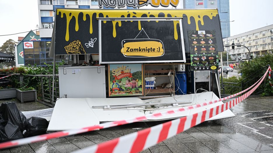 Wybuch w przyczepie gastronomicznej