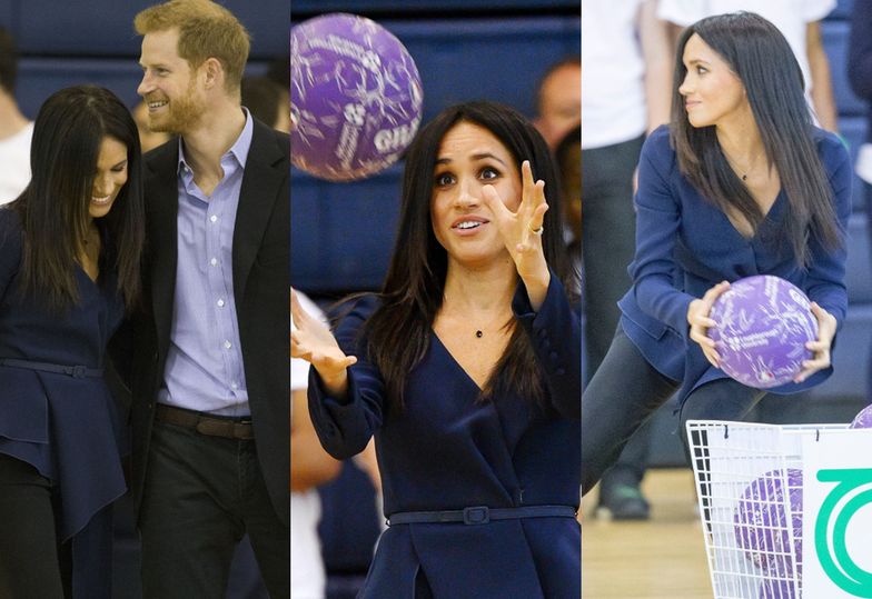 Meghan Markle i książę Harry na charytatywnym meczu