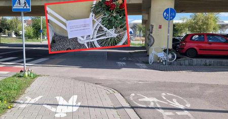 Biały rower z kartką stanął w Lublinie. Kryje się za nim tragedia