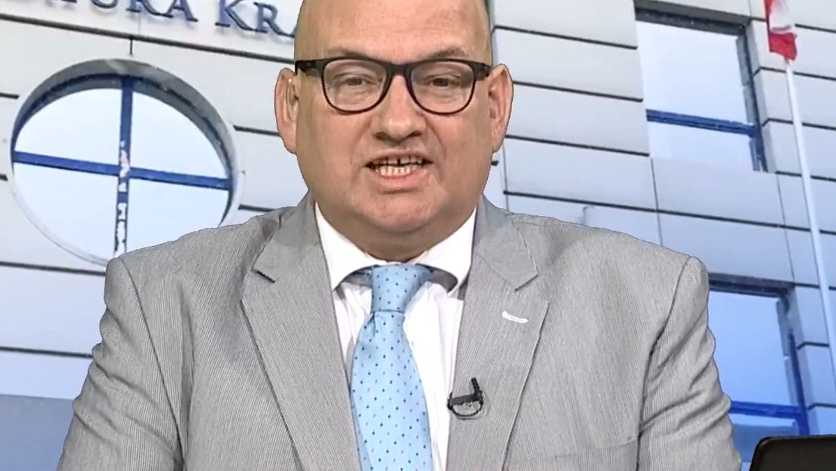 Jeden z prowadzących TV Republiki, Aleksander Wierzejski