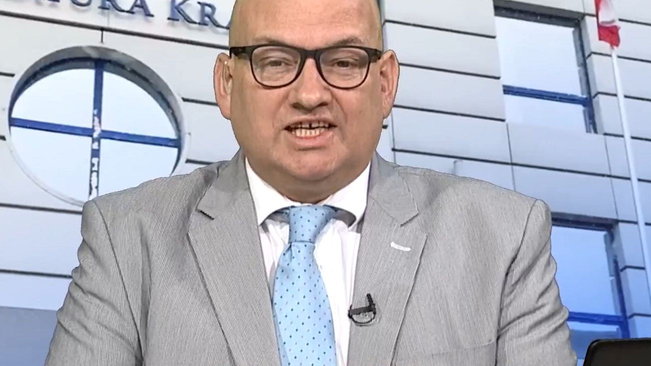 Jeden z prowadzących TV Republiki, Aleksander Wierzejski
