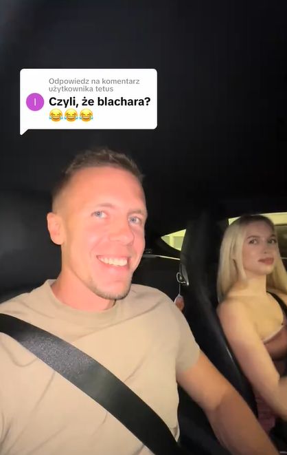 Dawid Piątkowski z dziewczyną