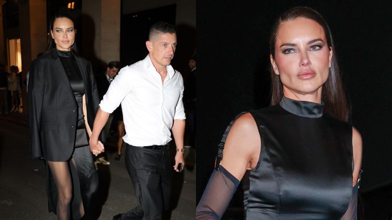 Adriana Lima w drodze na kolację podczas Paris Fashion Week