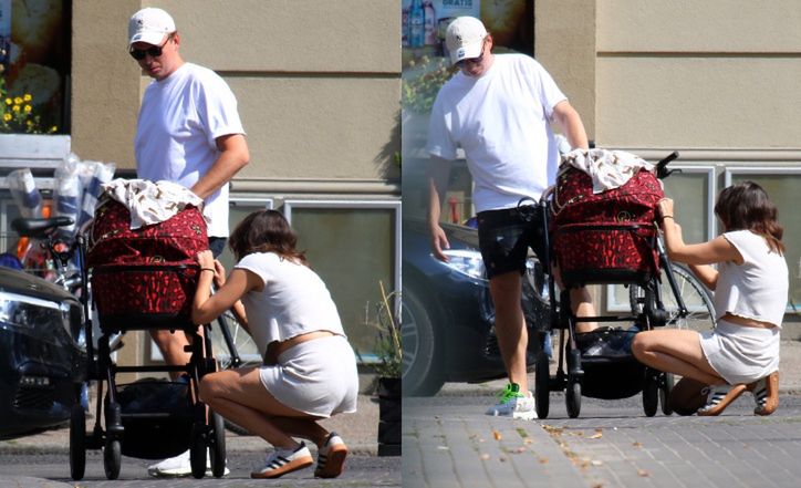 Olga Bołądź z partnerem