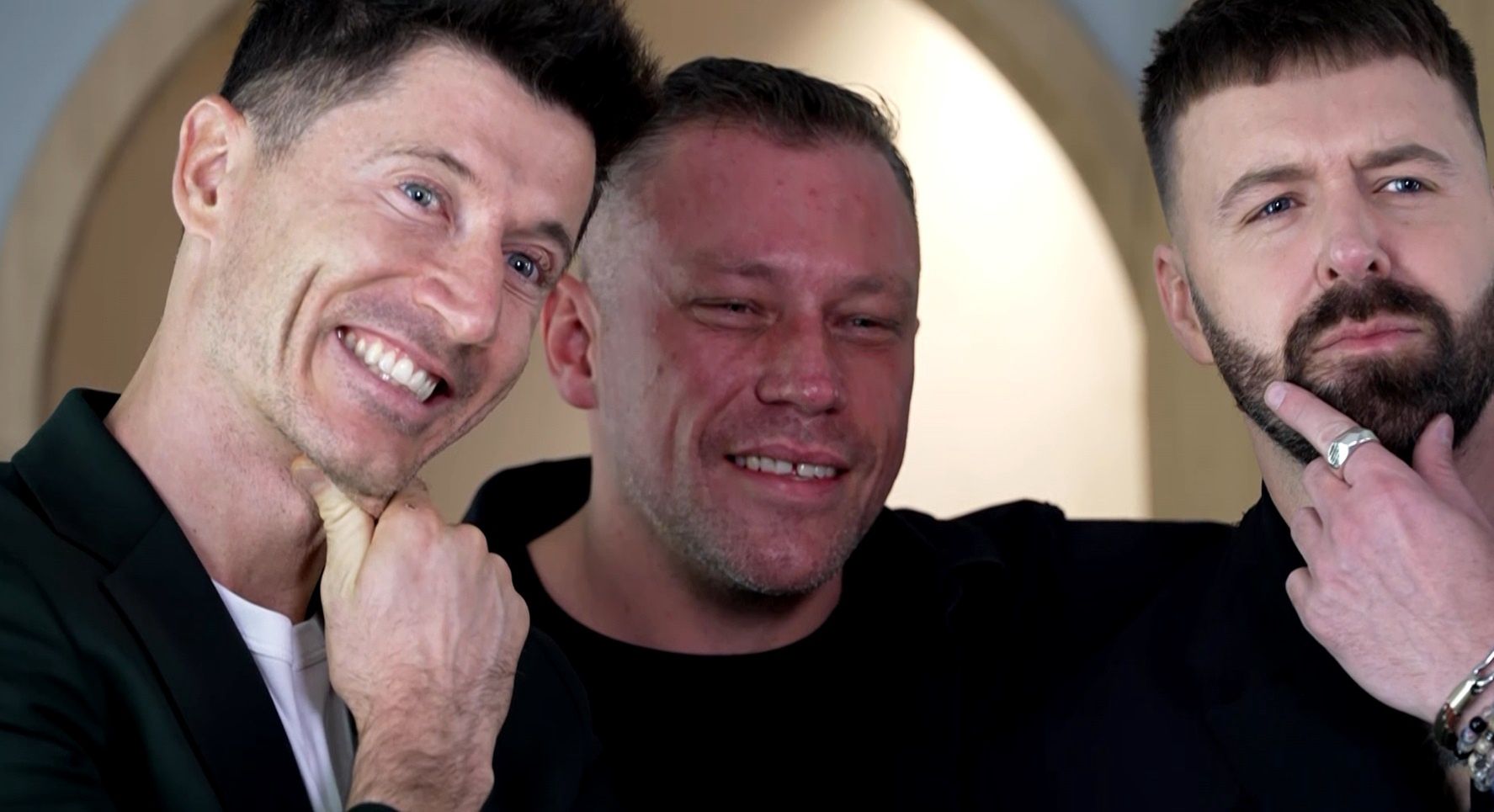 Robert Lewandowski, Marcin Kulczyk i Grzegorz Hyży