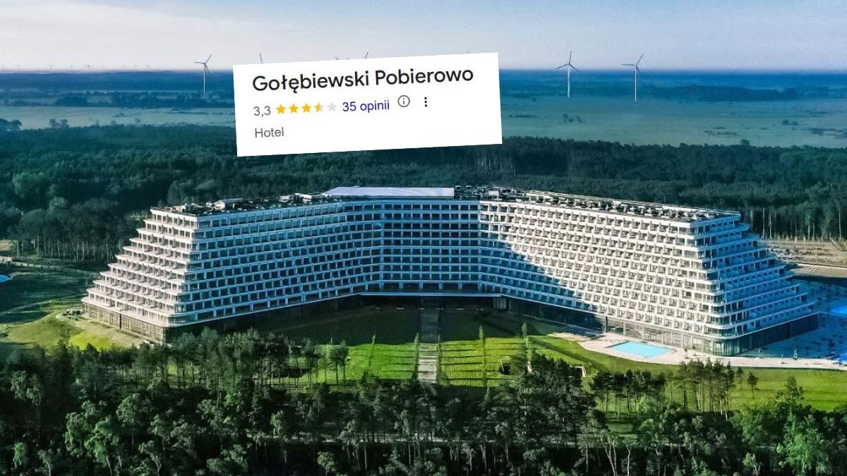Liczba opinii o Hotelu Gołębiewski spadła ze 359 do 35