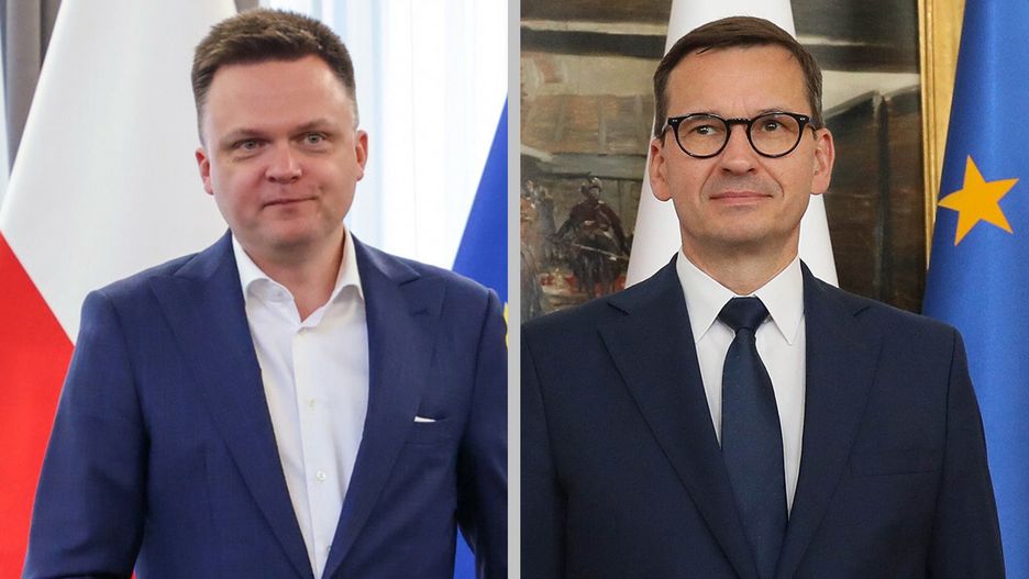 Szymon Hołownia i Mateusz Morawiecki