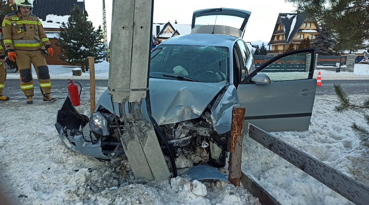 Trudny dzień na drogach Podhala. Dwie kolizje, na szczęście bez rannych