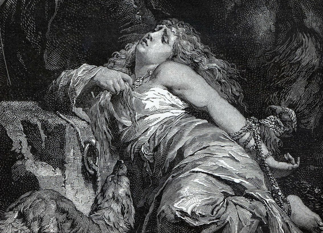 "Śmierć Brunhildy", (Brunehaut), 1882 r.