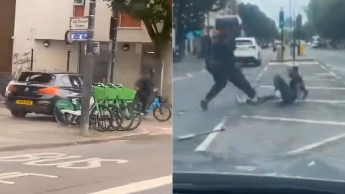 Bijatyka i potrącenie na ulicach Londynu. Jest nagranie