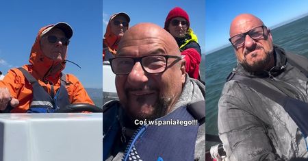 Piotr Gąsowski wybrał się za ocean z 93-LETNIM ojcem. Pokazał, jak senior uczy się prowadzić motorówkę: "Nigdy nie jest za późno" (FOTO)