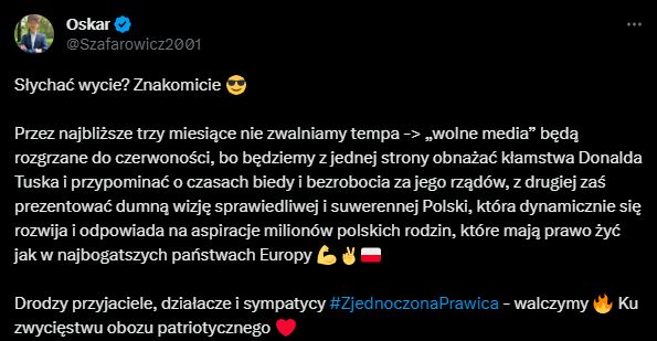 Wpis Oskara Szafarowicza
