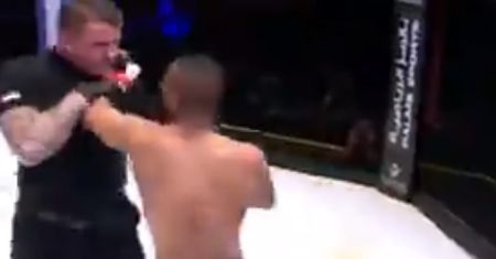 Szokujące sceny na gali MMA. Zawodnik rzucił się na sędziego
