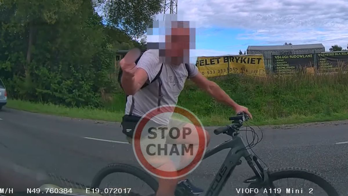 Nagranie z miejscowości Bystra. Awantura z udziałem rowerzysty.
